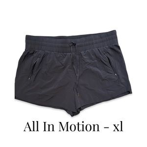 All in Motion -‎ Ladies Black Athletic shorts -XXL - two pairs